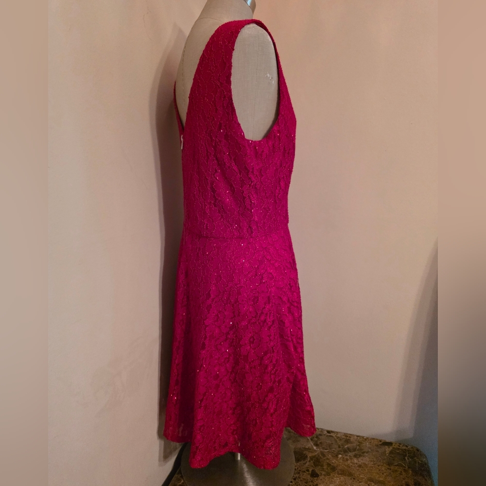Speechless Y2K Red Lace Dress With Small Sequences. Sz 13 Juniors - Picture 3 of 4